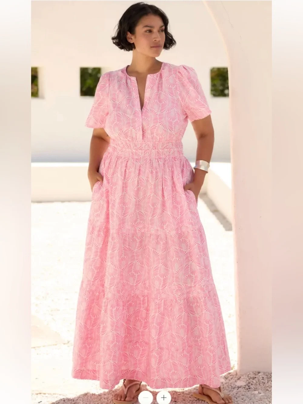 Anthropologie The Somerset Maxi Dress RASPBERRY/ Pink Size M - Picture 3 of 11